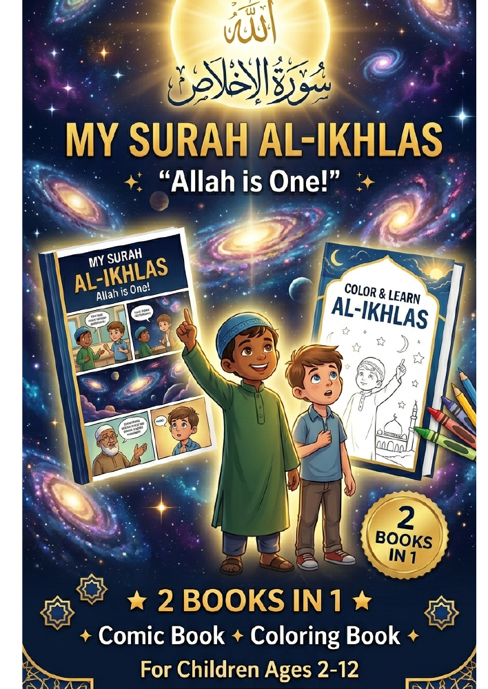 Islamic Activity Book for Kids - Surah Al-Ikhlas | Quran Comic Book, Coloring & Study Guide | Muslim Homeschool | PDF Download